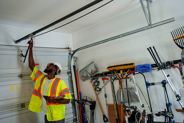 Professional Garage Door Panel Replacement technician working in Bloomington, TX